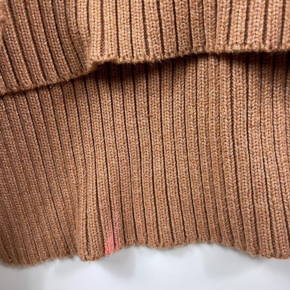 Cupcakes and Cashmere Chunky Knit High-Low Pullover Sweater Top WOMENS XL Brown - Picture 3 of 5
